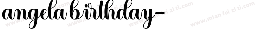 angela birthday字体转换